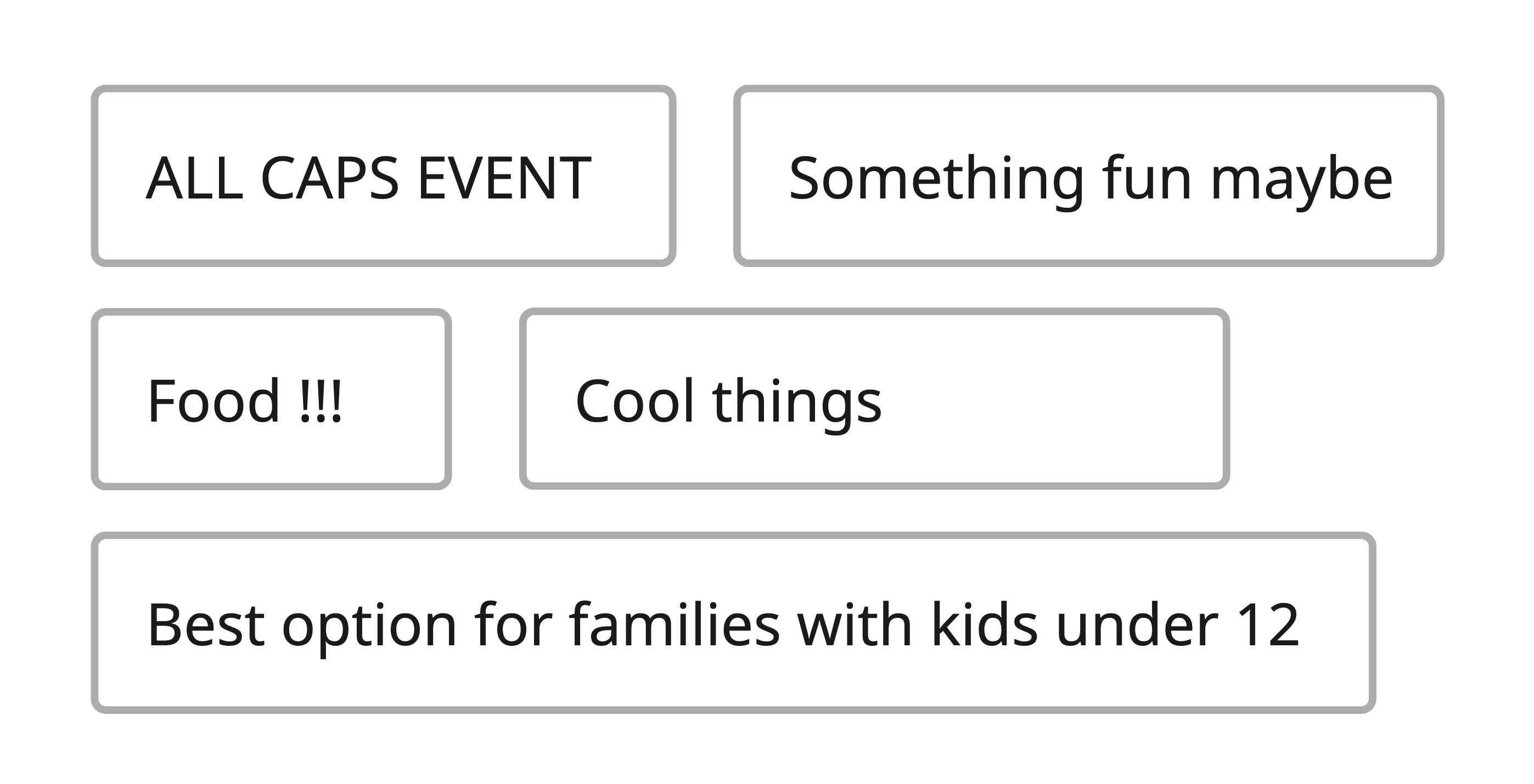 Dont use less than three options